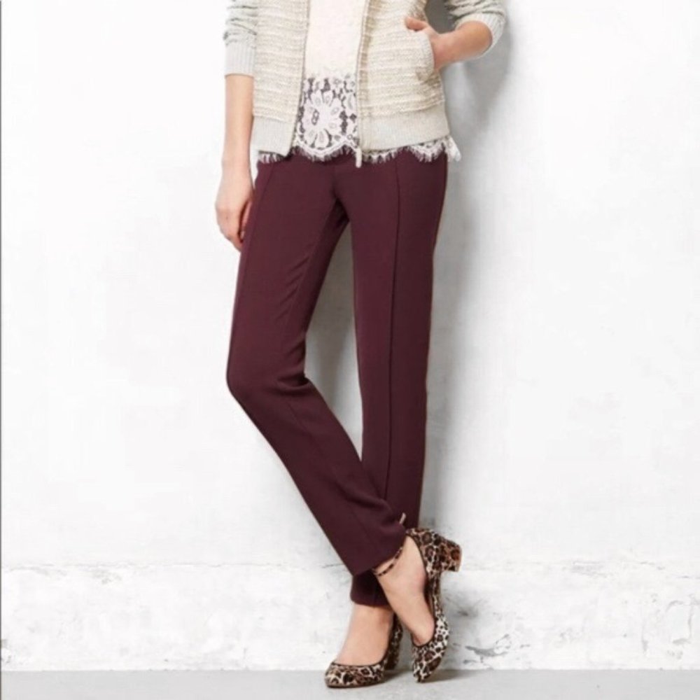 Anthropologie Purple Work Trousers